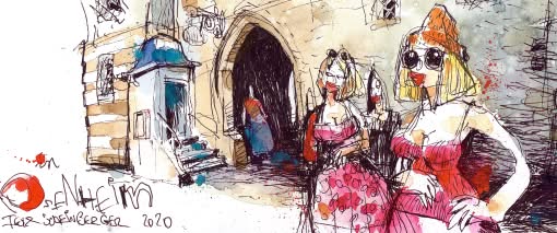 Menschen sketchen mit Humor und Charakter