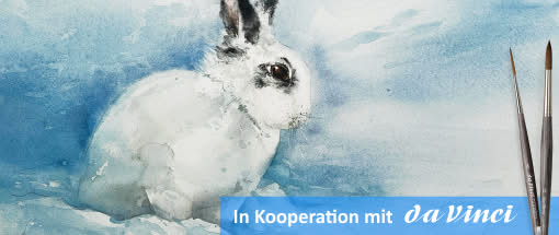 After Work: Das Weiß im (Tier)Aquarell - der Schneehase
